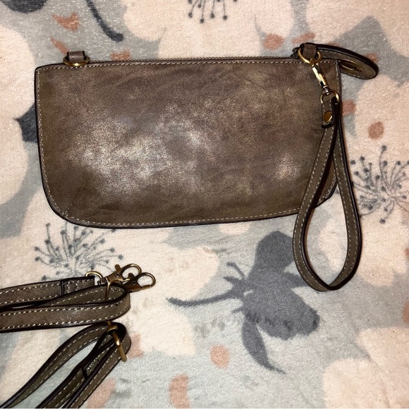 Joy Susan Metallic Brown Crossbody & Wristlet - Picture 2 of 7